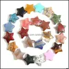 Stone Natural Crystal 30 mm gwiazdy ozdoby kwarcowe leczenie kryształy energetyczne reiki klejnot biżuteria tworzenie akcesoriów dekoracja salonu dhgn8