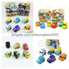 Diecast Model Cars 6 Pieces/Lot Baby Gifts Kids Toys Inertia Car Mini PL Back Drop Delivery Dhjmn