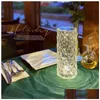 Autres fournitures de fête festive 16 couleurs lampe de table en cristal chambre à coucher rose diamant portes ligne net atmosphère rouge chevet romantique peta dhisc