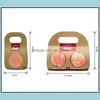 Geschenkverpackung Kraftpapier Obsthalter Einweg-Apfel-Orangen-Pfirsich-Griffhalter Takeaway Single Double Fruits Geschenke Verpackung Sn4150 DHR8A