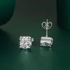 Classic Bull Head Stud Earrings Female S925 Silver Needle Moissanite 1 Carat Simple Fashion Earrings