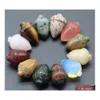 Stone Reiki Healing Chakra Natural Acorn Quartz Mineral Crystal Tumbled Gemstone Hand Piece Home Decoration smycken Making Acc Drop D DH9Y00