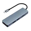 Потребляйте электронику 5in1type c Dock Station USB C -порт 3.0 Hub SD TF -карта Адаптер Ультра -тонкий портативный кабель передачи данных
