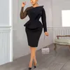 Casual Kleider Elegantes Kleid für Geburtstagsfeier Frauen Weiß Schwarz Perlen Transparent Bodycon Hohe Taille Volle Hülse Mode Luxus