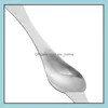 ملاعق شوكة Spoon SPORK 3 في 1 أدوات المائدة المقاوم للصدأ مقاوم المقاوم المقاوم للصدأ أواني المطبخ المطبخ في الهواء الطلق نزهة/سكين/شوكة مجموعة SN1771 DR DHCZC
