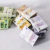 Andra leksaker mini valuta dollar euro 5 paket 1 12 skala miniatyr pengar sedlar barn barn present dollhus mat lek tillbehör 221111