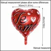 Décoration de fête 18inch or sier coeur rouge amour ballon pure couleur feuille hélium balon mariage valentin jour anniversaire supplé homefavor dhbvh