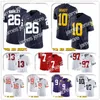 Fotbollstr￶jor NCAA 26 Saquon Barkley 10 Tom Brady Michigan Wolverines College Football Jersey 7 Dwayne Haskins 91 Ryan Kerrigan 99 Chase Young 5-21