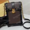 Fashion Designer Phone Pouches Bags for Lady Women Coin Purse Leather Cellphone Wallets 6 7inch mini Shoulder Bag245Q