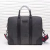 Toppkvalitet 474135 Classic Real Leathe portföljer Fashion Business Trip Document Outdoor Men Messenger Bag Handbag234Z