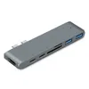 Multifunktionell 7 i 2 USBC HUB 2XUSB HDTV SD TF Reader Typec PD -laddning för MacBook -surfplatta