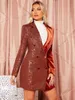 Desinger Sequined Velvet Women Blazer Suit V Neck Evening Party Women Tuxedos For Wedding One Jacket