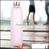 Water Bottles 1 Piece Plastic Bottle Litre Leakproof Bpa Sports Time Markings Three Colors To Choose Drop Delivery Home Garden Kitch Otpwg