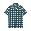 Дизайнерская рубашка Мужские рубашки на пуговицах с принтом рубашка для боулинга Гавайи Цветочные повседневные футболки Мужские приталенные платья с коротким рукавом Гавайская одежда