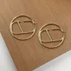 Fashion Designer gold hoop earrings for women lovers couple gift ladies weddings gifts jewelry with box NRJ