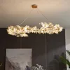 Avizeler S şeklinde Şubeler Modern Kristal Avize Oturma Odası Restoran LED LEGLING Lüks El dekoratif lamba