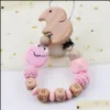 Other Household Sundries Cartoon Frog Sile Pacifier Chain Baby Beech Tooth Glue Toy Anti Falling Drop Delivery Home Garden Otqhh