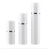 Vide rechargeable blanc haute qualité airless pompe à vide bouteille en plastique crème lotion conteneur Tube pour voyage 15 30 50 ML