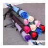 装飾的な花の花輪シングルステム人工ローズカーネーションウェディングマザーデイパーティーデコレーションフラワーフレグランスバスブライトdhcde