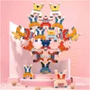 Sorteren Nesting Stacking Toys 12 stuks HOUTEN HERRES ACROBATISCHE NCING BLOOKS SPELLEN Games Toddler Educatief voor kinderen Drop Lever Dhozd