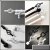 Other Home Decor 2Pcs Exquisite Curtain Pole Decorative End Caps Creative Roman Rod Head Plug Drop Delivery Garden Otpoo