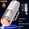 Sex Toys Massager Auto Telescopic Masturbator Cup Men Real Vagina Handsfree Blowgjob Machine Man Automatisk sugande klimaksaksleksak