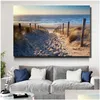 Schilderijen Noordse poster zeegezitter canvas schilderen strand zee weg muur kunst foto geen frame voor woonkamer slaapkamer moderne home decor dhjco dhjco