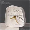 Schreibtisch Tischuhren Nordic Kleine Uhr Niedliche Kreative Zement Kinder Schlafzimmer Modernes Design Reloj De Mesa Chirldren Ac50Tc Drop Lieferung Dhopb