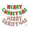 クリスマスの装飾14pcs 16inch陽気な装飾バルーンレターアルミホイルバルーンセット装飾年シーンレイアウトキッズおもちゃglobo dhrla