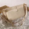 MULTI POCHETTE Crossbody-väskor för kvinnor Handväska MÄRKE Designer Axelhandväskor Prägling Läder Mode Lyx Avtagbar Kedja Clutch Pouch Kompositväska