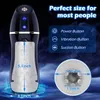 Masturbator Sex Toy Male Masturbators Toys Sucking AMOVIBE Men's with 10 Vibration Mode and 5 Suction Silicone Realistic Strokers Double Fast 43BI