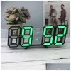 Desk Table Clocks Digital Wall Clock Alarm Date Temperature Matic Backlight Desktop Home Decoration Stand Hang Drop Delivery Garden Dhcev