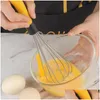 Matlagningsredskap Ny Sile Manual Egg Beater Rostfritt st￥l Mixer Milk Frother Cake Whisk Bakning Tool Drop Delivery Home Garden Kitc Dhcjj