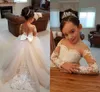 Glitz Pageant Dresses For Little Girls Vestido de Daminha Infantil One Shoulder Flower Girl Dresses Ball kl￤nning L￥ng￤rmar