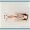 Openers 30Pcs Rose Gold Sier Wing Corkscrew Wine Opener Bottle Zinc Alloy Home Bar Kitchen Tool Sn3240 Drop Delivery Garden Dining Dhlt7