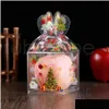 Gift Wrap Pvc Transparent Candy Box Christmas Decoration Packaging Santa Claus Snowman Apple Boxes Party Supplies Drop Delivery Home Dhp6C