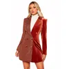 Desinger Sequined Velvet Women Blazer Suit V Neck Evening Party Women Tuxedos For Wedding One Jacket