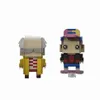 ブリックヘッズmocがより良い未来に戻るドクターブラウンマルチドビルディングブロックdiy brick heads toysギフトh0824256t