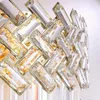 Lustres de luxo moderno k9 lustre de cristal dourado minimalista sala