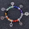SN1547 Strand ny design 7 olika chakra armband naturliga ￤delsten kvinnor yoga handled mala handgjorda buddha smycken