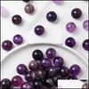 Stone Natural 15mm Amethist Ball Bead Palm Quartz Mineral Crystal Tuimed Gemstones Handstuk Huisdecoratie Accessoires Geschenkdruppel Dh2ew