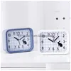 Desk Table Clocks 1Pc Square Shape Alarm Clock Creative Tabletop Decor Mtipurpose Time Display Simple Clo Drop Delivery Home Garden Dhgds