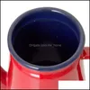 Kaffekrukor 1.1L Highgrade Emamel Pot H￤ll ￶ver mj￶lkvatten kanna pitcher barista tekanna vattenkokare f￶r gasspis och induktionskokare r￶d otwqy