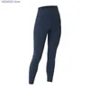 2023 Trendy Yoga Brand Lu's Leggings Women's New Double-Sided Matte Align High midja naken byxor Fiess Jogging kläder