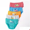 Mutandine Intimo per bambini Cotone organico all'ingrosso per bambino Neonato Slip per cartoni animati Bambini Majtki Adolescente Sotto 5 pezzi / lotto Drop Del Dhsfo