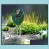PH -mätare 3in1 Jordfuktmätare för trädgårdsodling med surhetssolljus Testning Trädgård Lawn Plant Pot Sensor Tool SN1475 Drop Dhnzu