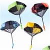 Decompressie speelgoed Fidget Toys Hand gooien parachute kinderen buiten grappig spel spelen voor kinderen vlieg sport met mini soldaat drop d dhgyc