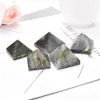 Natural Labradorite Pyramid Crystal Home Decor Crafts of Gem Stone Energy Healing Stone Reiki Chakras Meditation Ore Mineral Point Tower