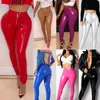 Designer Femmes PU Pantalon En Cuir Designer Haute Élastique En Peluche Épaissie Leggings Plus La Taille 3xl