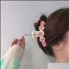 Impreza przychylna dziewczyna przezroczysty różowy pędzen klip wiosna miękka japońska słodka sali do włosów akcesoria do włosów upuść dostawa domu ogród fes otwxz
